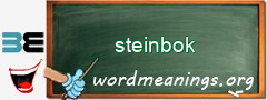 WordMeaning blackboard for steinbok